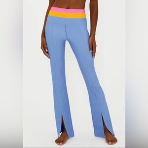 Beach Riot Amalfi Pants Split Cuff Ribbed Flare Daydreamer Color block Small NEW